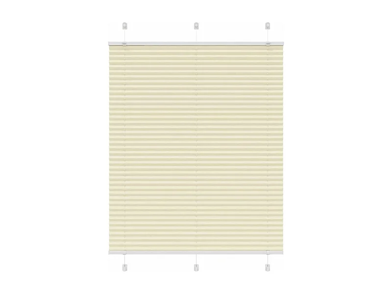 Creme Plissada Cega 105x100 cm Largura Tecido 104,4cm Poliéster