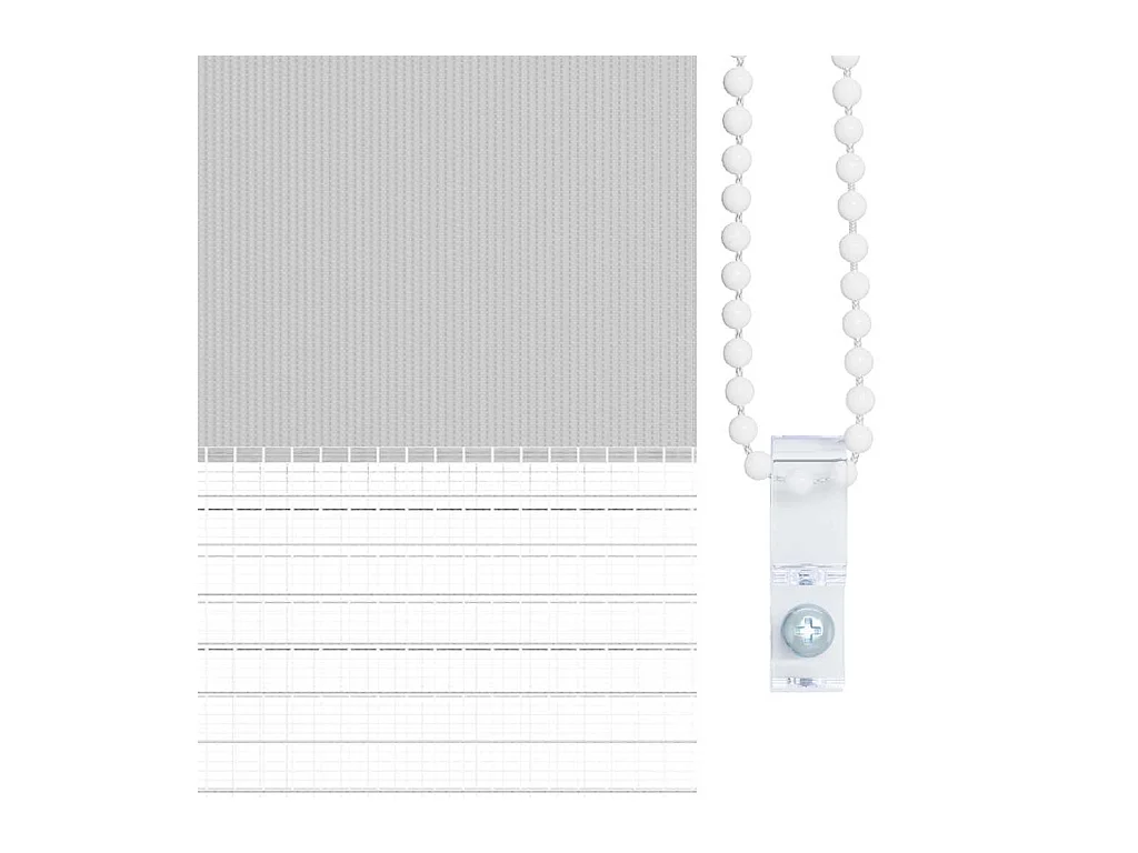 Store zèbre gris clair largeur du tissu 75,9 cm polyester