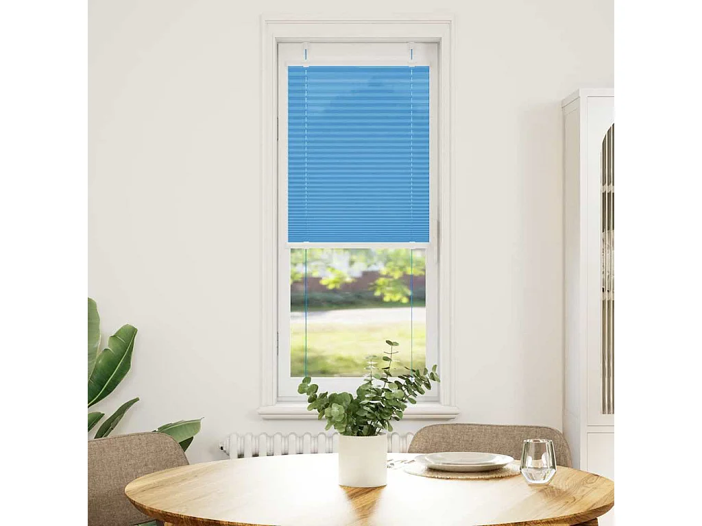 Plissé rolgordijn 50x150 cm stofbreedte 49,4 cm polyester blauw