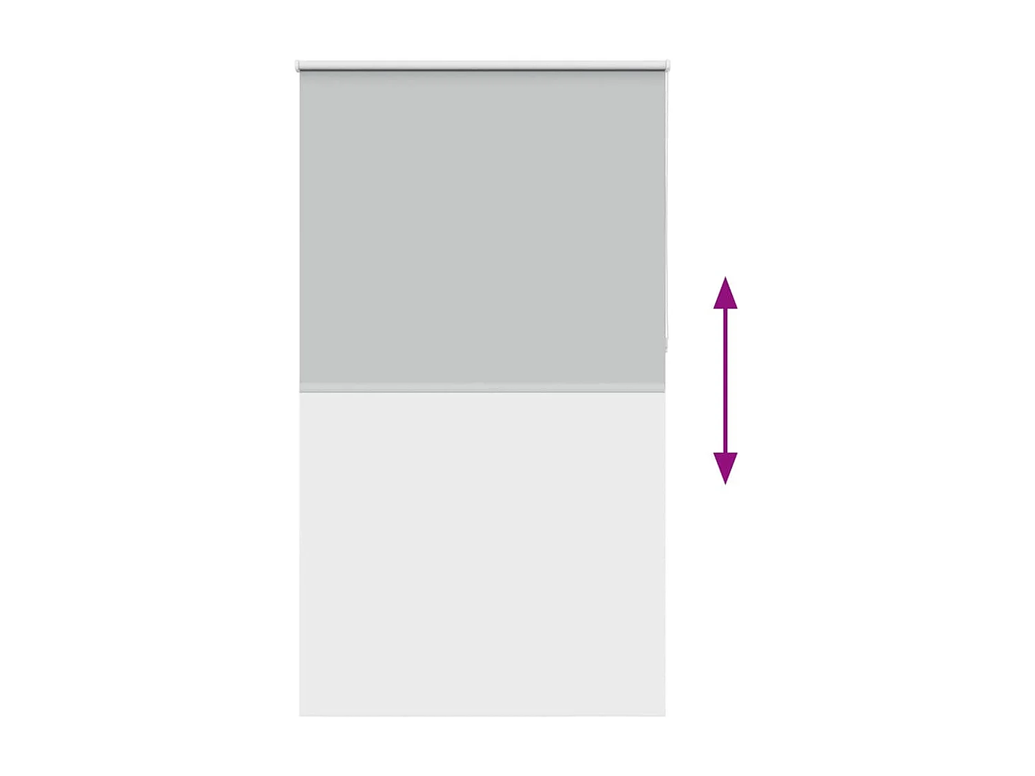 Estor Enrollable Opaco gris claro 120x230 cm Tela Ancho 116,6cm