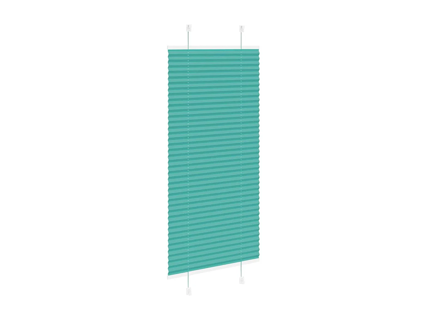 Store plissé vert pétrole 65x150 cm largeur du tissu 64,4 cm