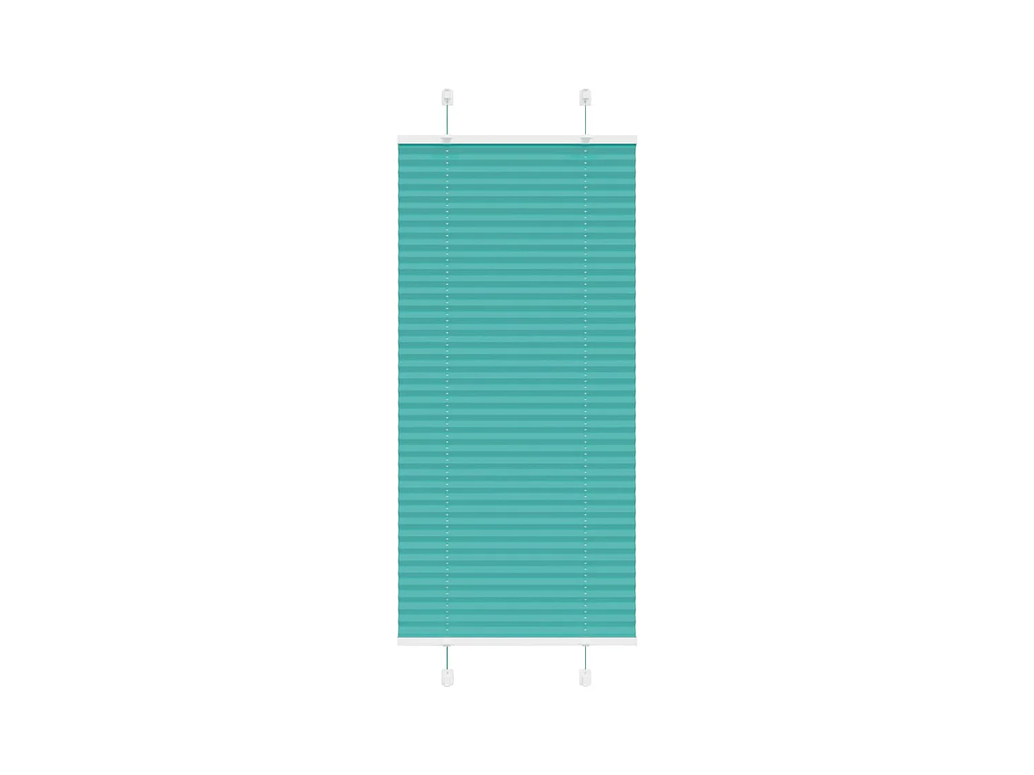 Store plissé vert pétrole 65x150 cm largeur du tissu 64,4 cm