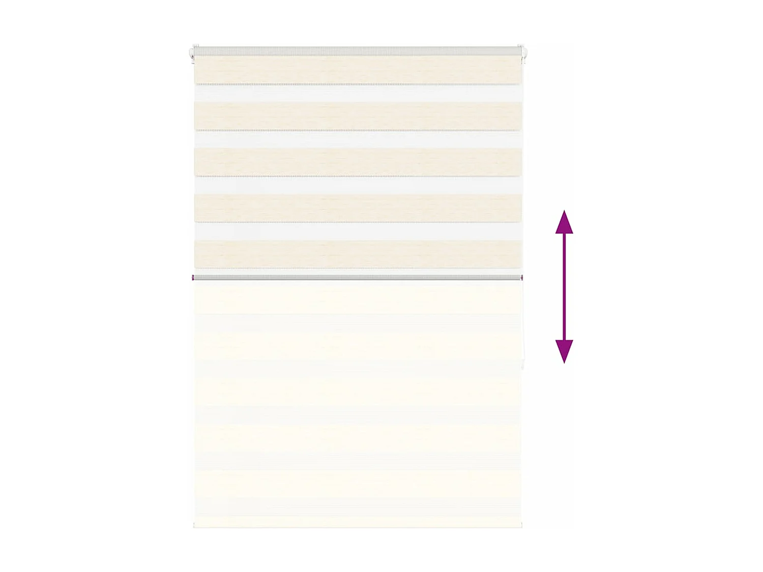 Zebra rolgordijn 100x150 cm stofbreedte 95,9 cm marmerbeige