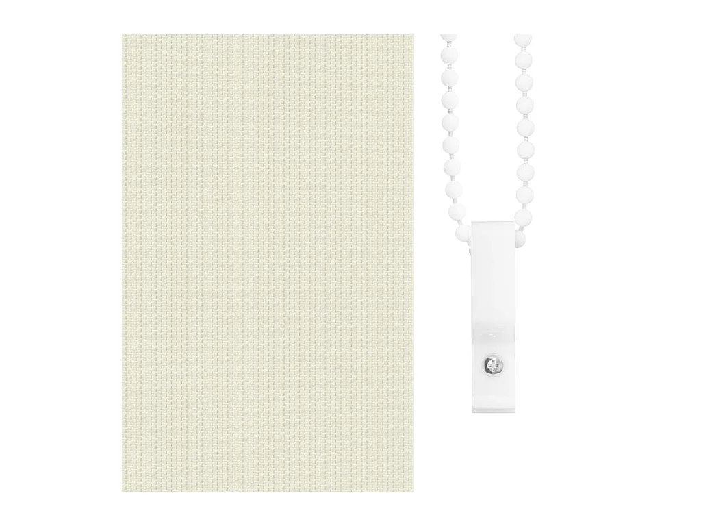 Store enrouleur occultant blanc cassé 125x150 cm largeur tissu