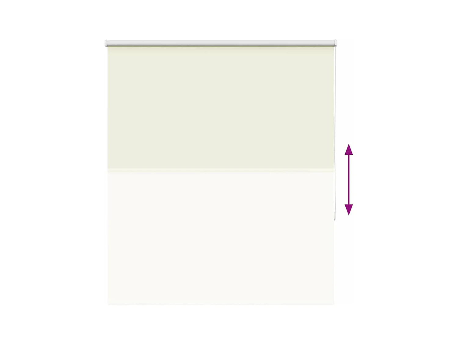 Store enrouleur occultant blanc cassé 125x150 cm largeur tissu