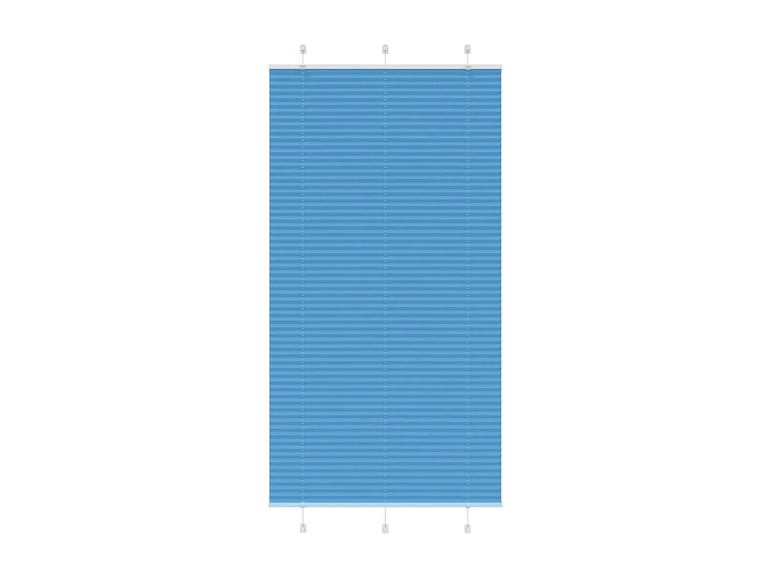 Azul Plissada Cega 110x200 cm Largura Tecido 109,4cm Poliéster