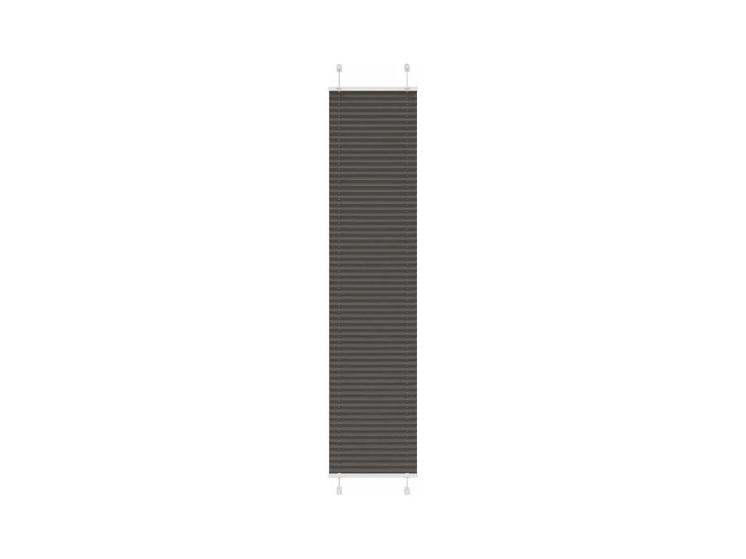Store plissé noir 40x200 cm largeur du tissu 39,4 cm polyester