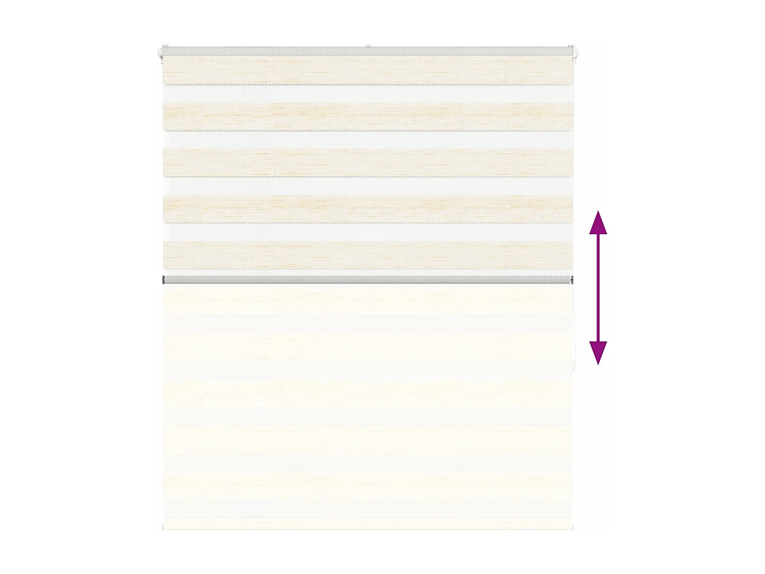 Zebra rolgordijn 135x150 cm stofbreedte 130,9 cm marmerbeige