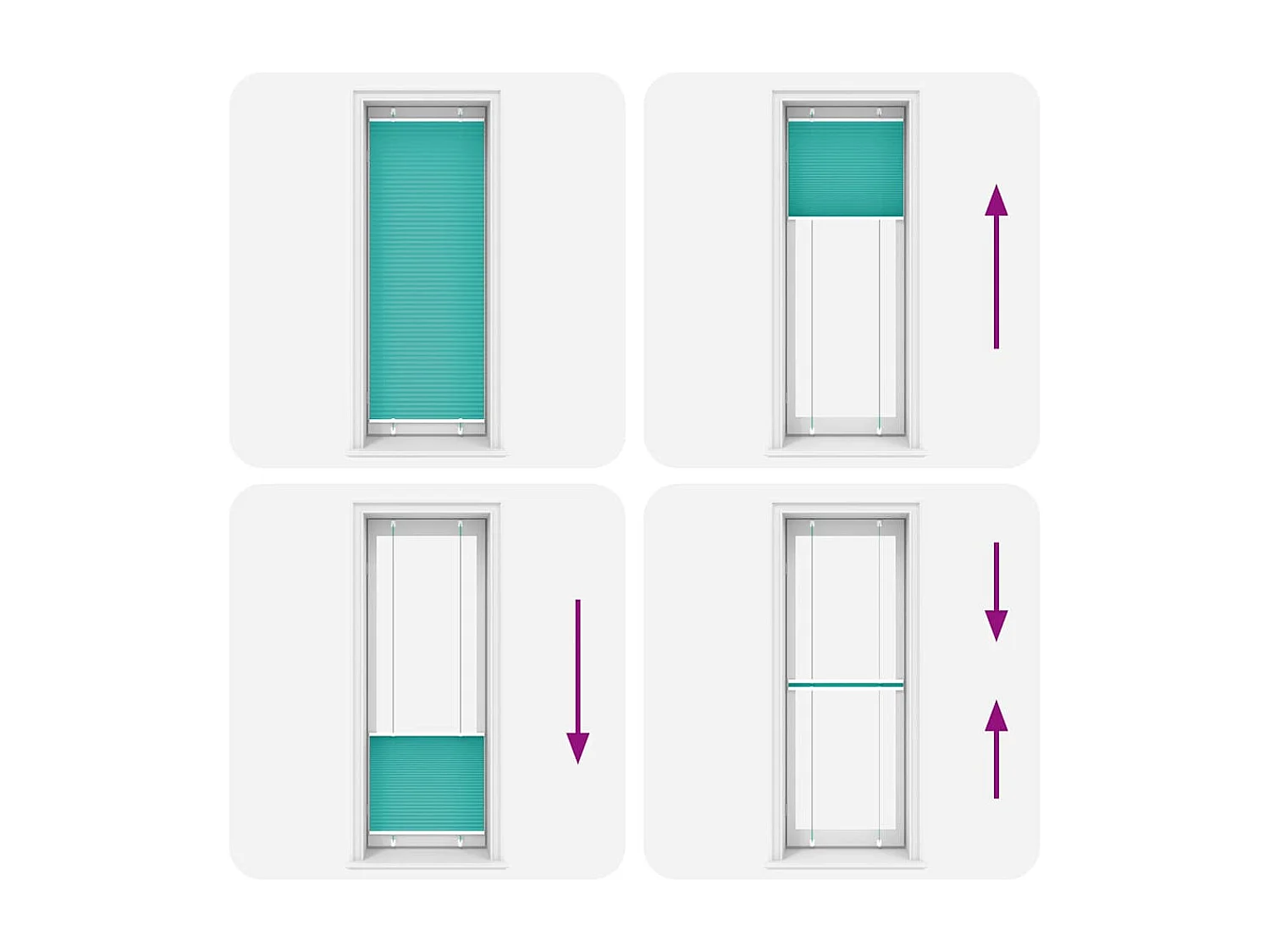 Gasolina verde Plissada Cega 75x200 cm Largura Tecido 74,4 cm