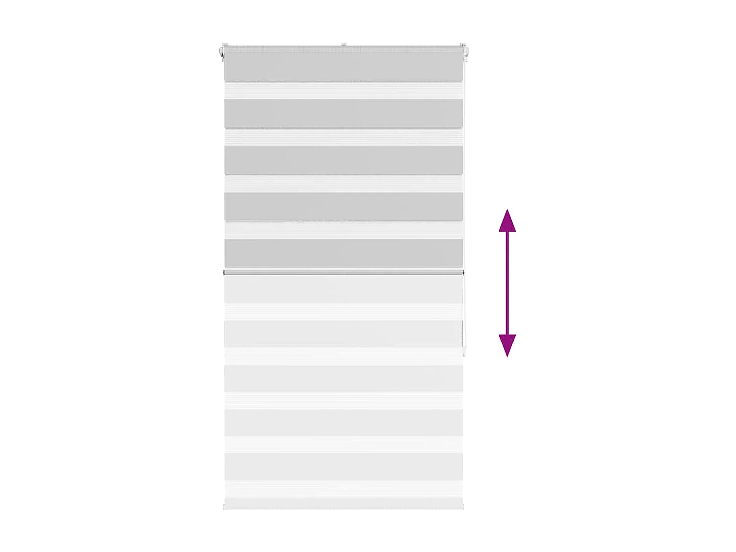 Store zèbre gris clair largeur du tissu 65,9 cm polyester