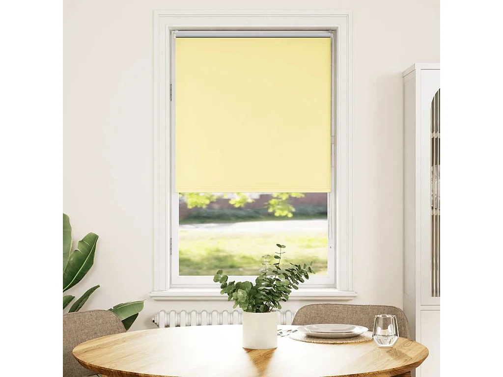 Estor Enrollable Opaco Amarillo 65x150 cm Tela Ancho 60,7 cm