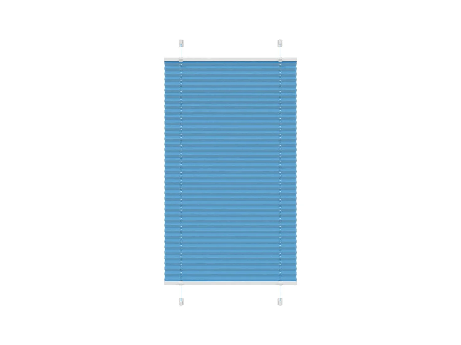 Store plissé bleu 75x150 cm largeur du tissu 74,4 cm polyester