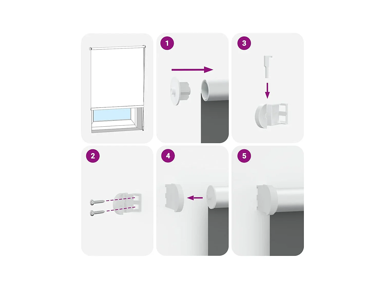 Estor Enrollable Opaco Color Café 160x230cm Tela Ancho 156,6cm