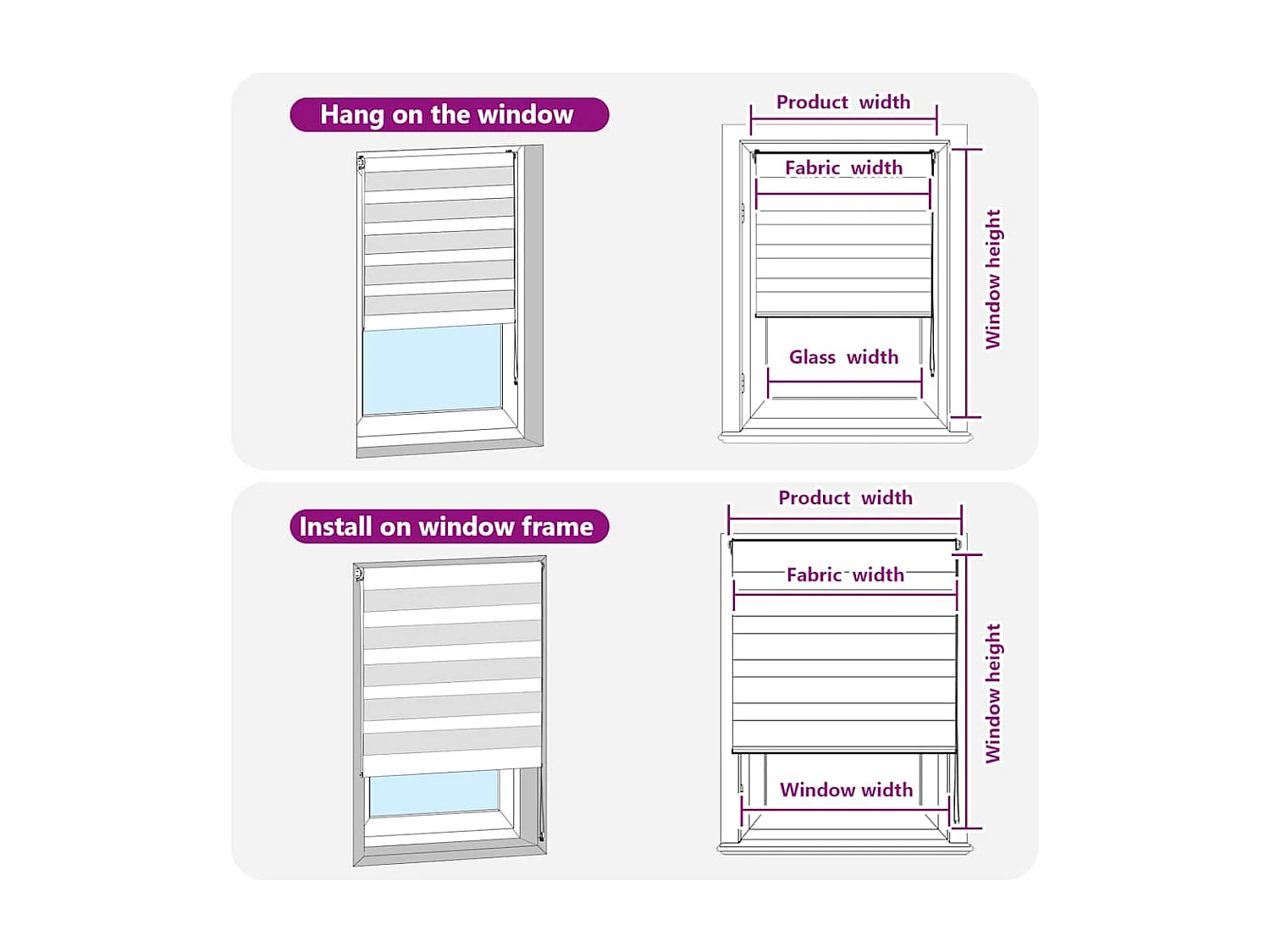 Store zèbre noir 145x100 cm largeur du tissu 140,9 cm polyester