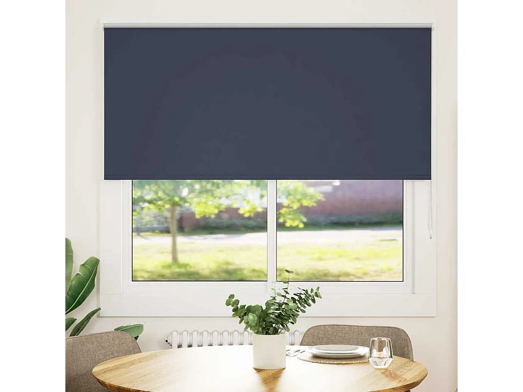 Rolgordijn verduisterend 155x175 cm stofbreedte 151,6 cm blauw