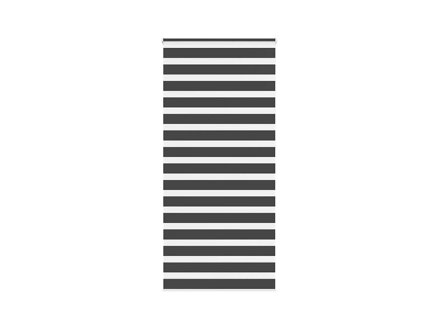 Zebra rolgordijn 100x230 cm stofbreedte 95,9 cm zwart