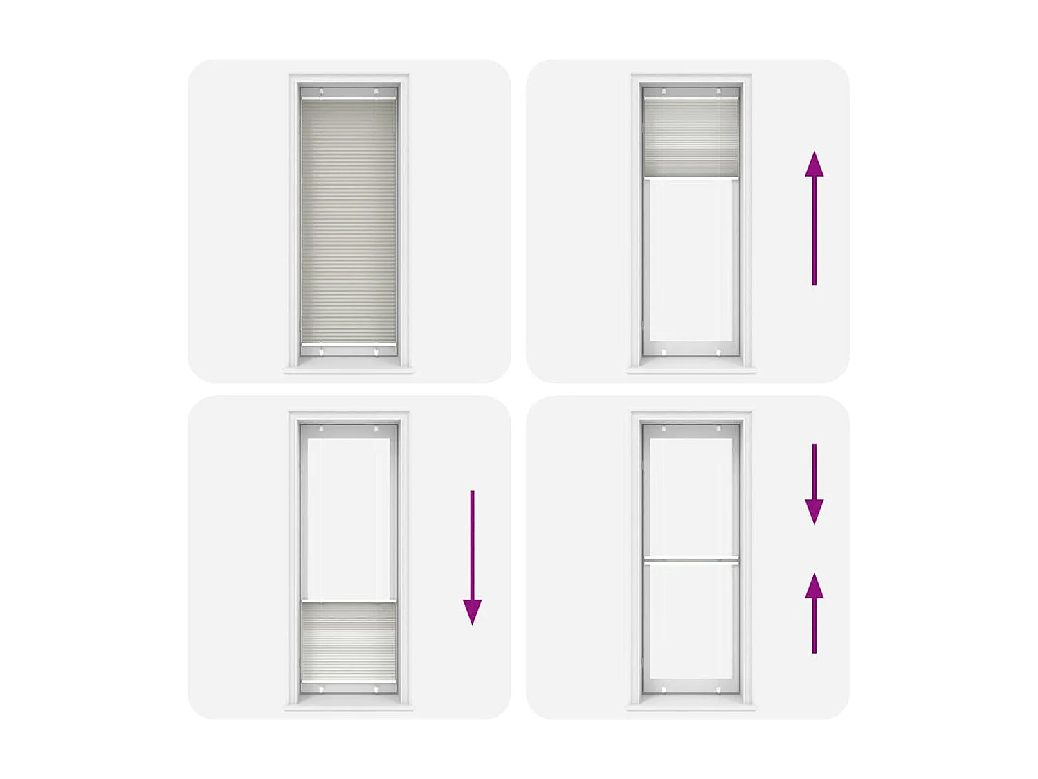 Cinzento Luz Plissada Cega 75x200 cm Largura Tecido 74,4 cm