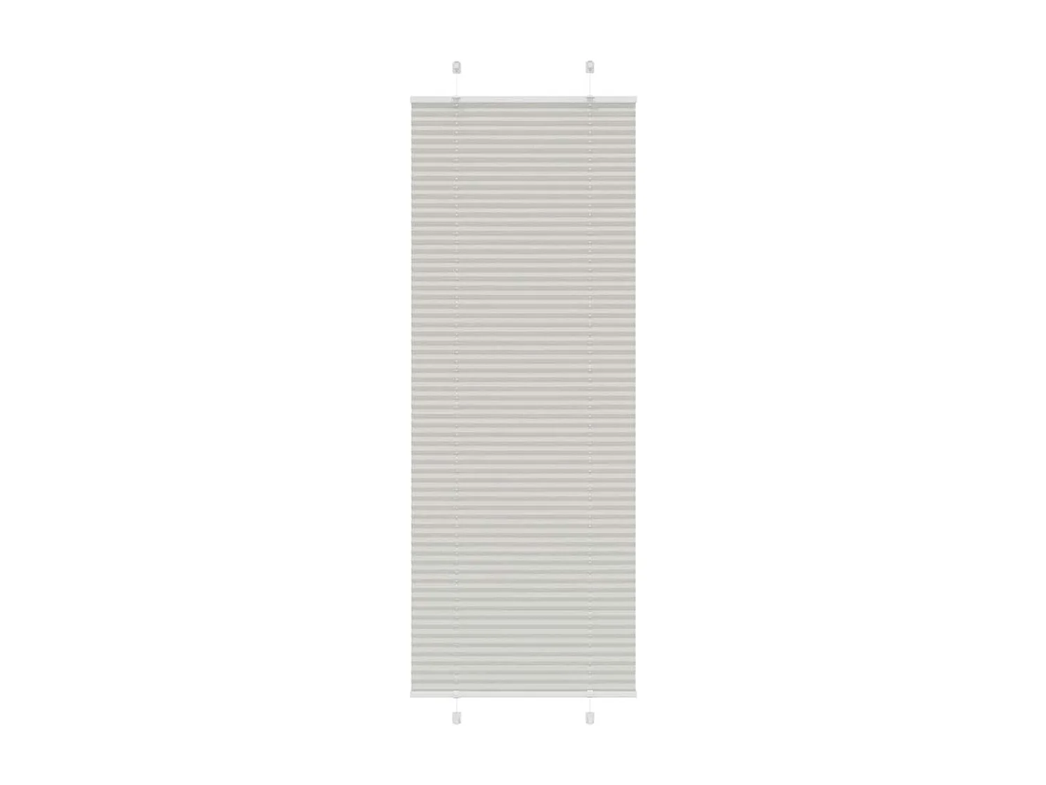 Store plissé gris clair 75x200 cm largeur du tissu 74,4 cm