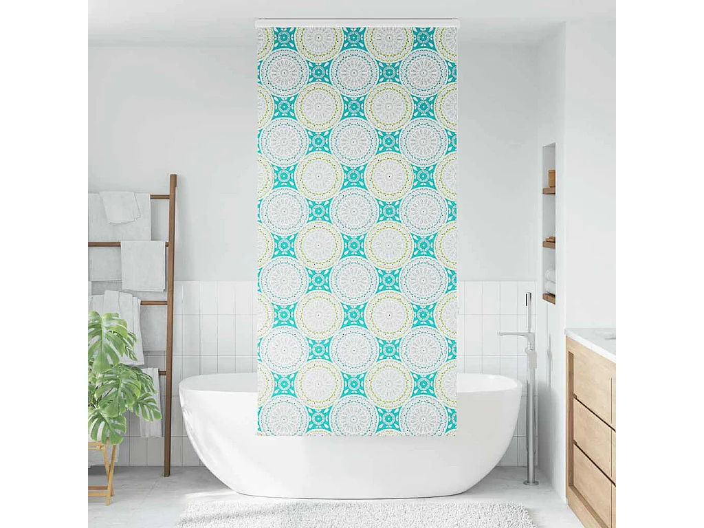 Store enrouleur de douche avec cassette largeur du tissu 86 cm