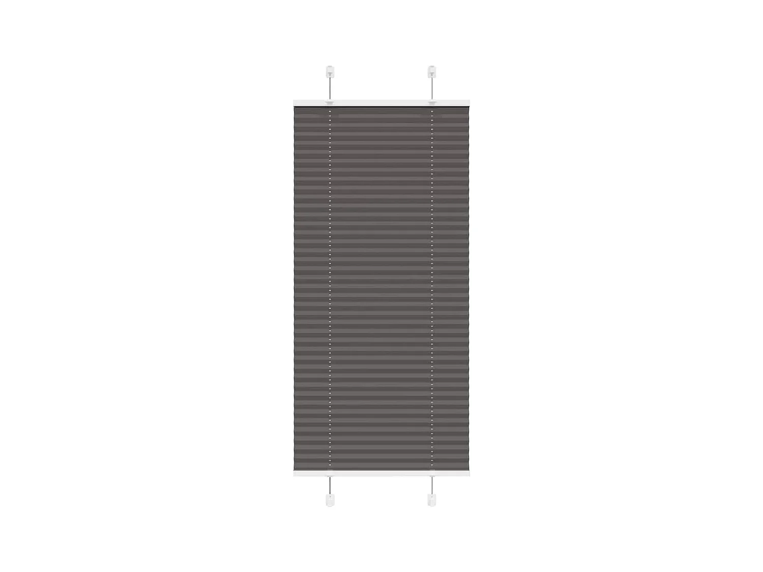 Plissé rolgordijn 65x100 cm stofbreedte 64,4 cm polyester zwart