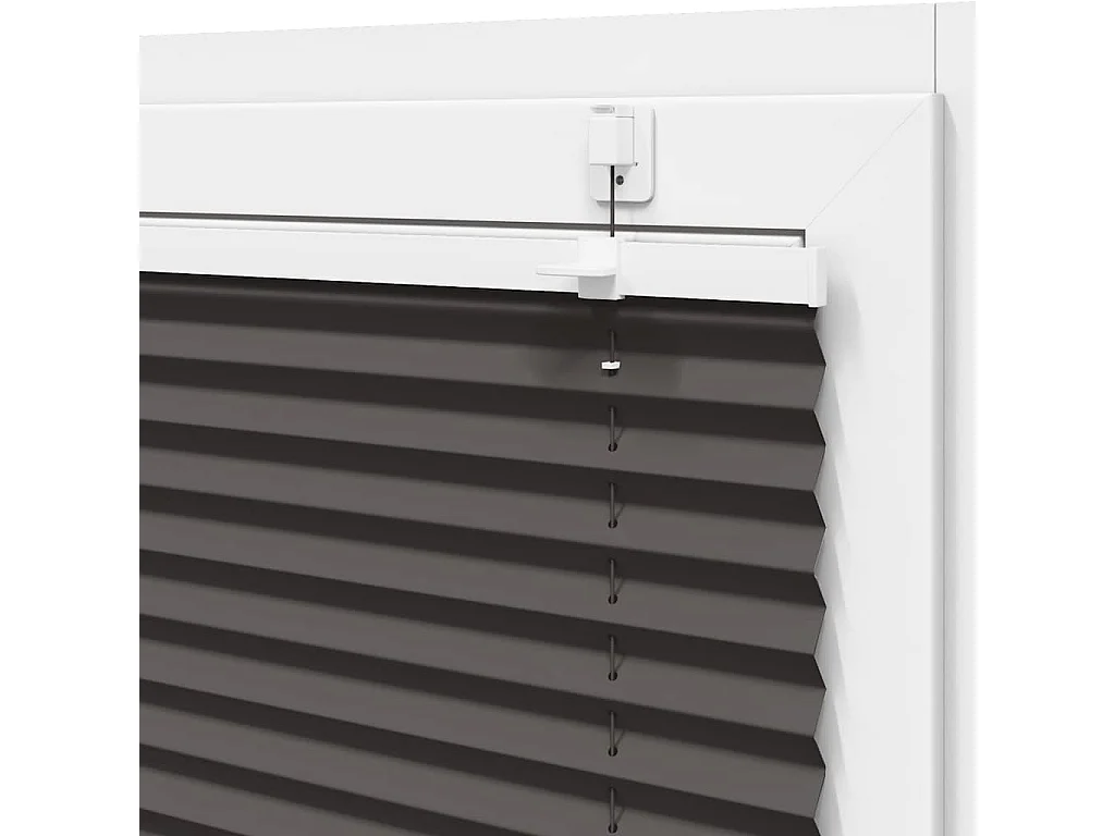 Plissé rolgordijn 65x100 cm stofbreedte 64,4 cm polyester zwart