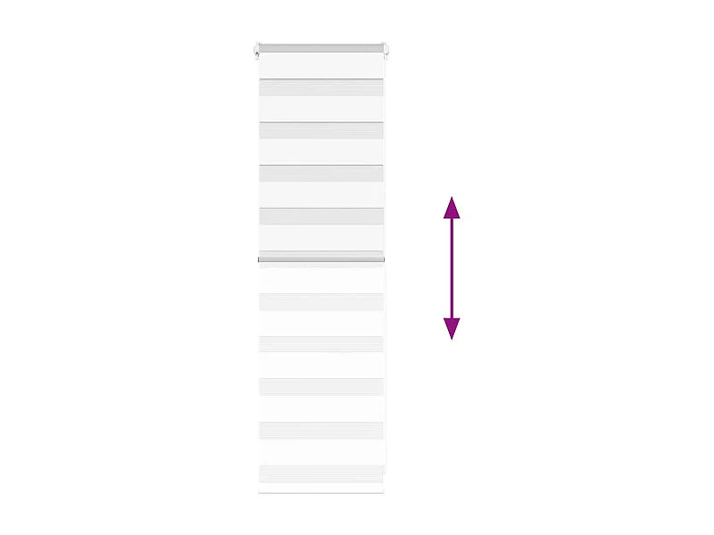 Cortina de zebra 40x100 cm largura do tecido 35,9 cm poliéster