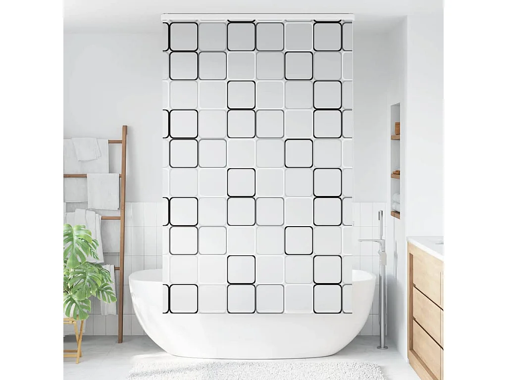 Store enrouleur de douche avec cassette largeur du tissu 126 cm