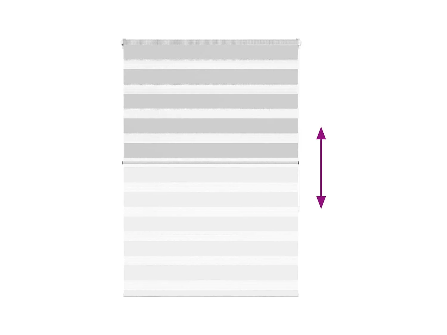 Store zèbre gris clair largeur du tissu 110,9 cm polyester