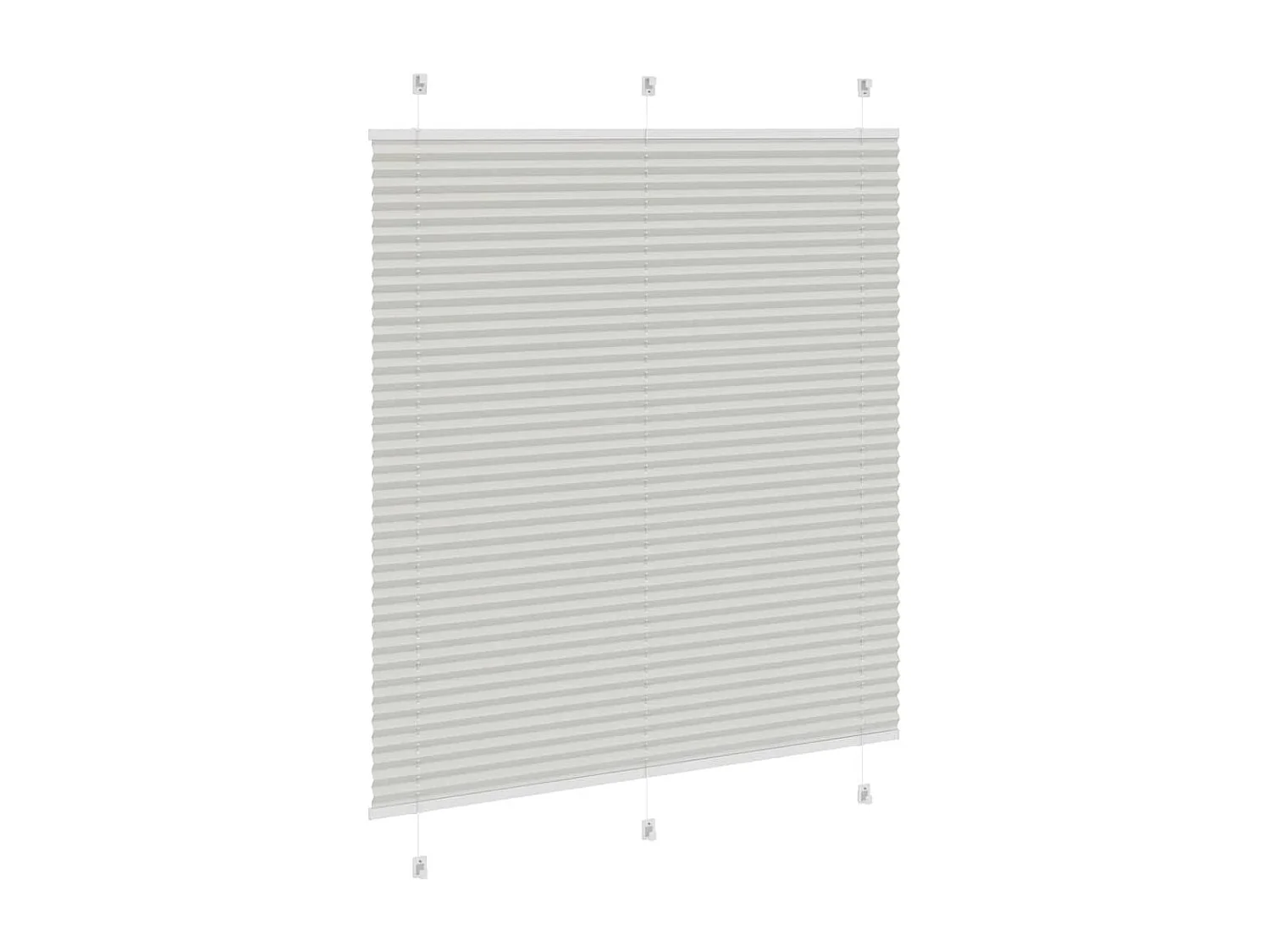 Store plissé gris clair 115x150cm largeur du tissu 114,4cm