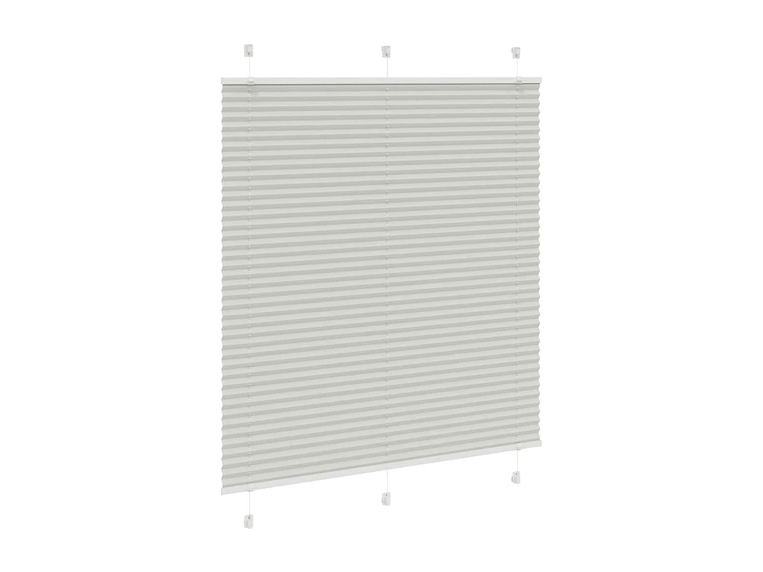 Store plissé gris clair 120x100cm largeur du tissu 119,4cm