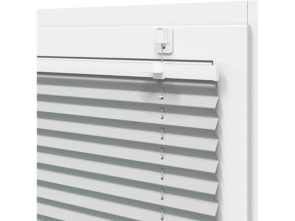 Store plissé gris clair 120x100cm largeur du tissu 119,4cm