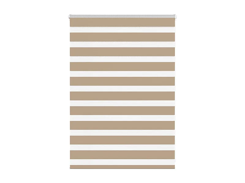 Store zèbre marron sable largeur du tissu 90,9 cm polyester