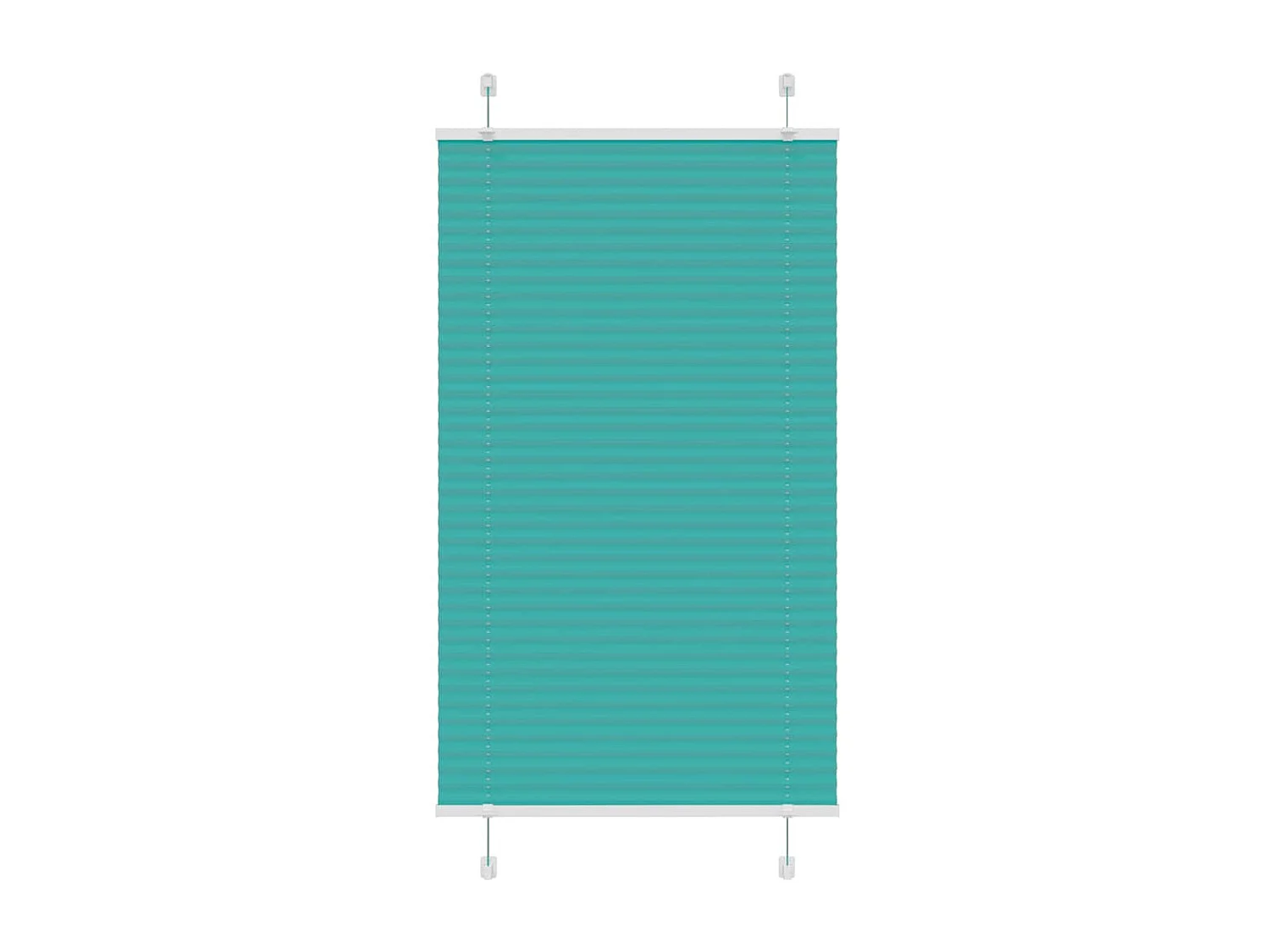 Store plissé vert pétrole 75x150 cm largeur du tissu 74,4 cm