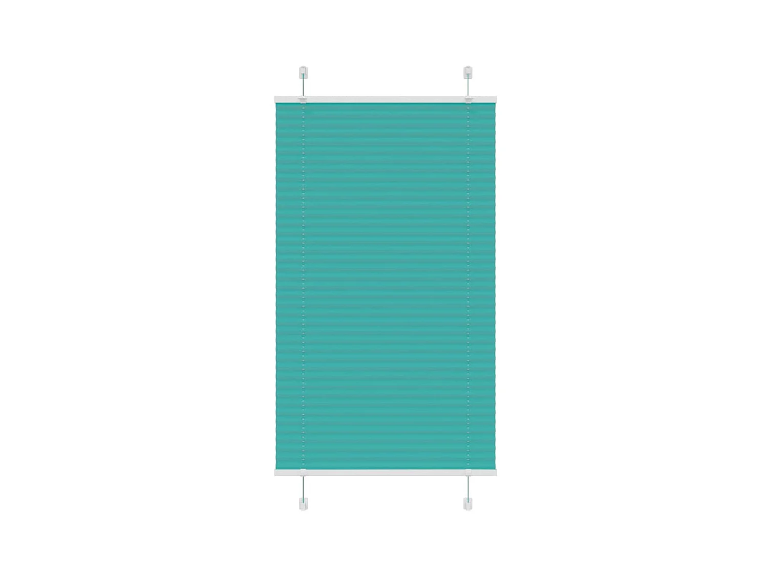 Store plissé vert pétrole 75x150 cm largeur du tissu 74,4 cm