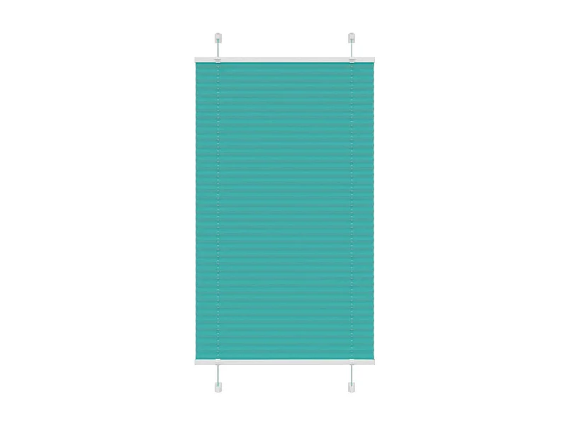 Store plissé vert pétrole 75x150 cm largeur du tissu 74,4 cm
