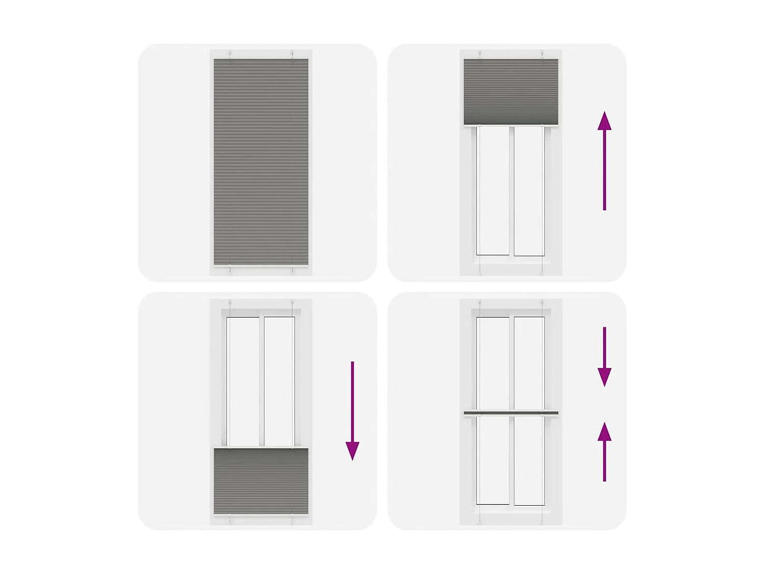 Store plissé anthracite 85x200 cm largeur du tissu 84,4 cm