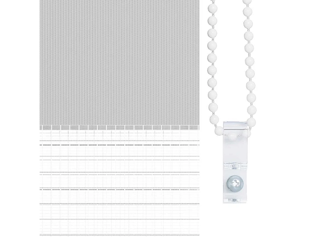 Store zèbre gris clair largeur du tissu 60,9 cm polyester