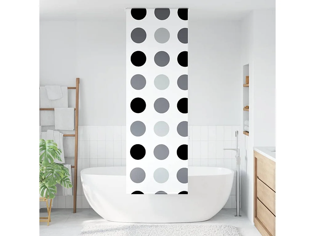 Estor enrollable para ducha tela 60x240 cm ancho 56 cm