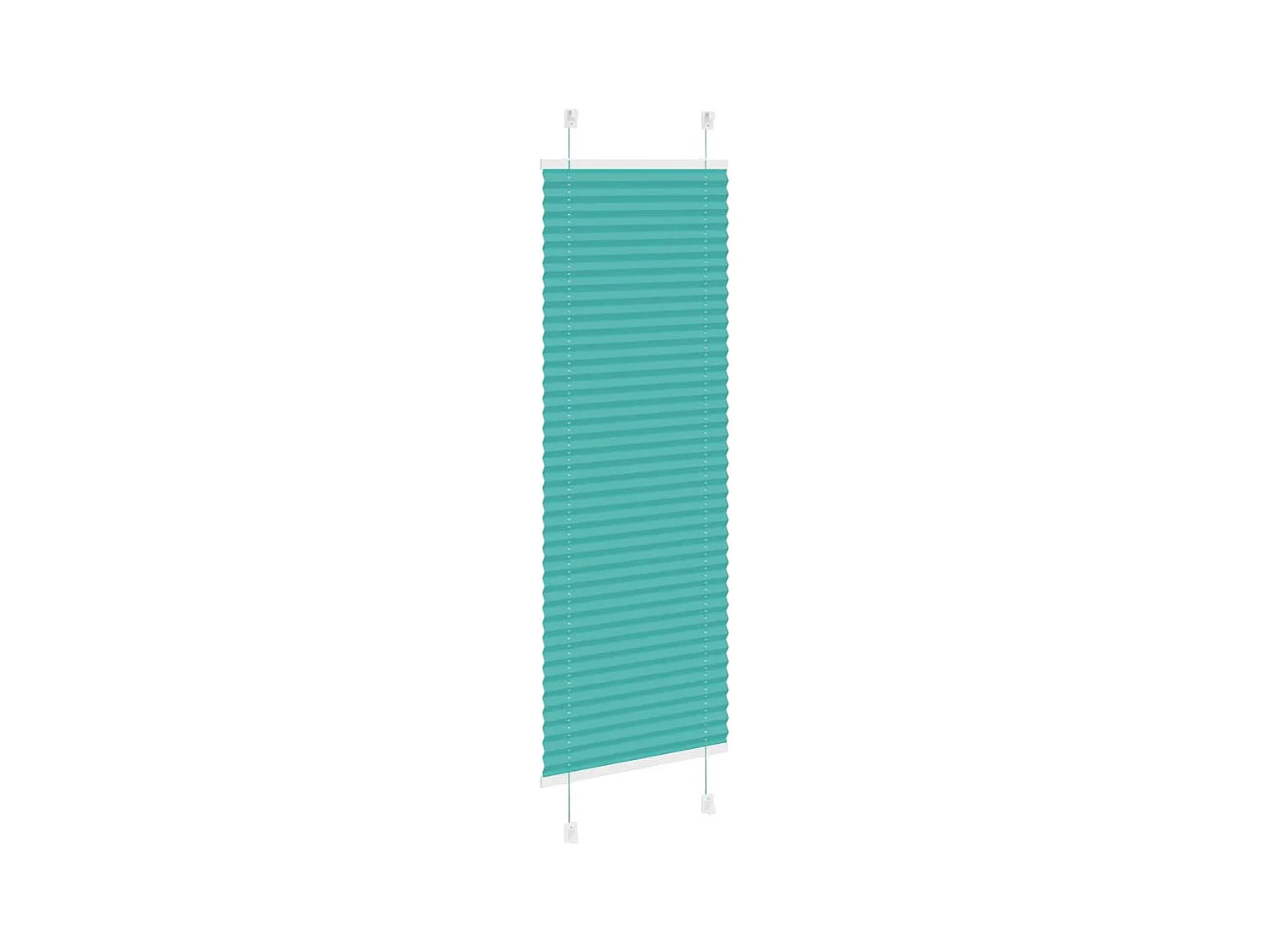 Store plissé vert pétrole 50x100 cm largeur du tissu 49,4 cm