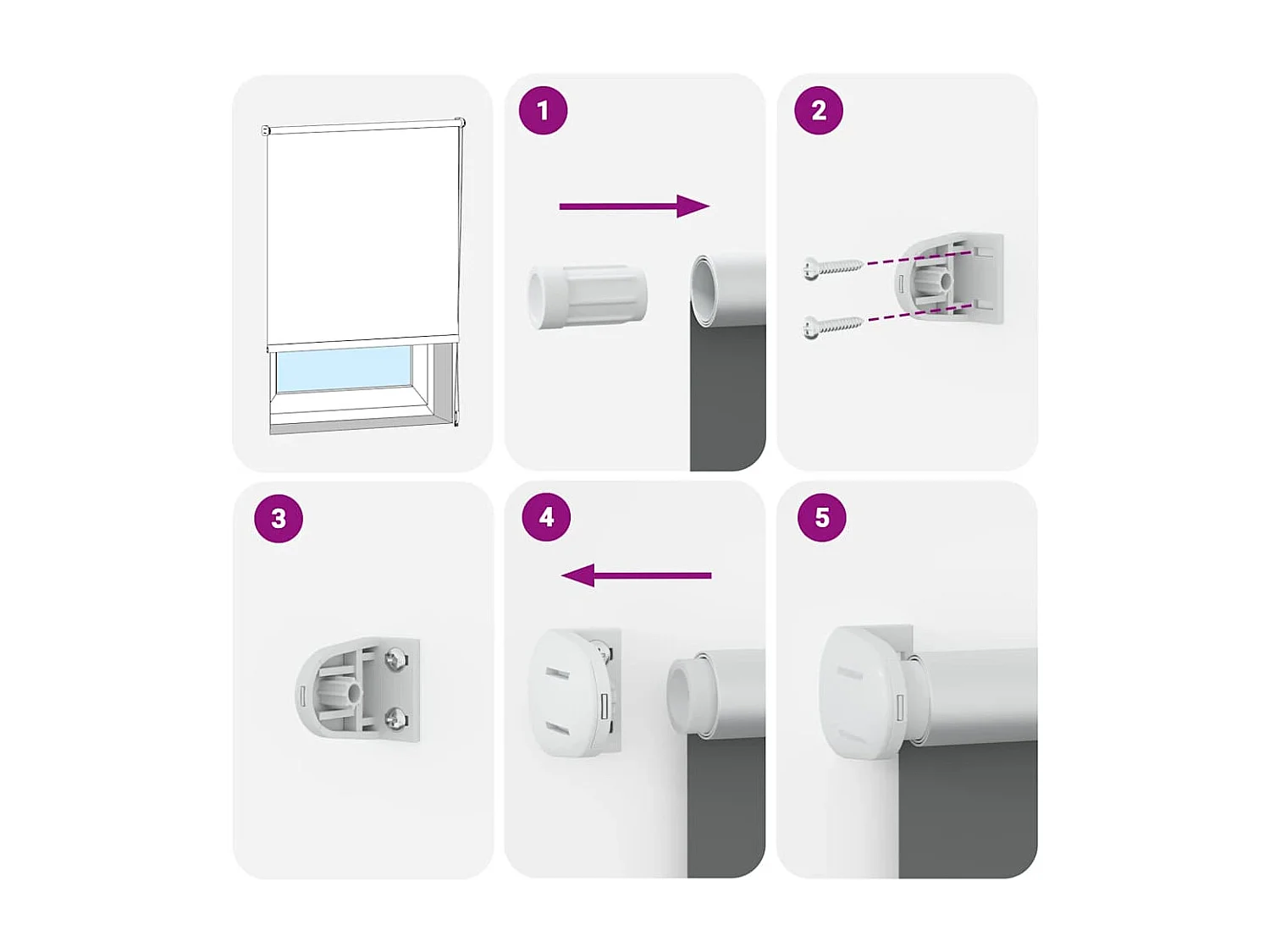 Store enrouleur occultant blanc cassé 55x230cm largeur du tissu