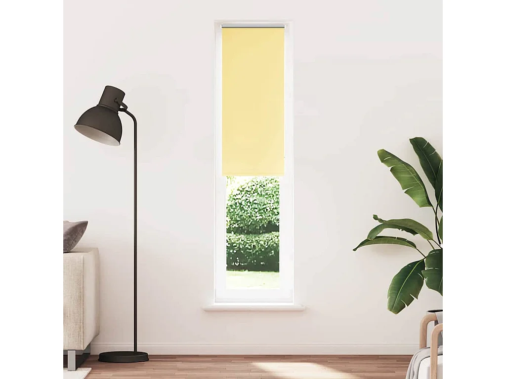 Store enrouleur occultant jaune largeur du tissu 45,7 cm