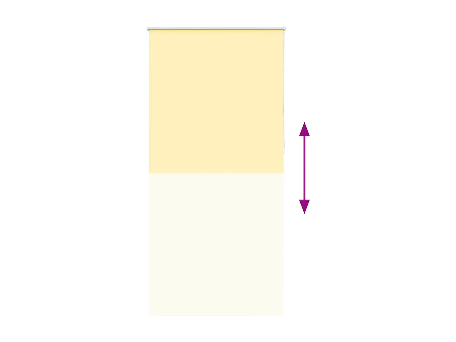 Store enrouleur occultant jaune largeur du tissu 100,7 cm