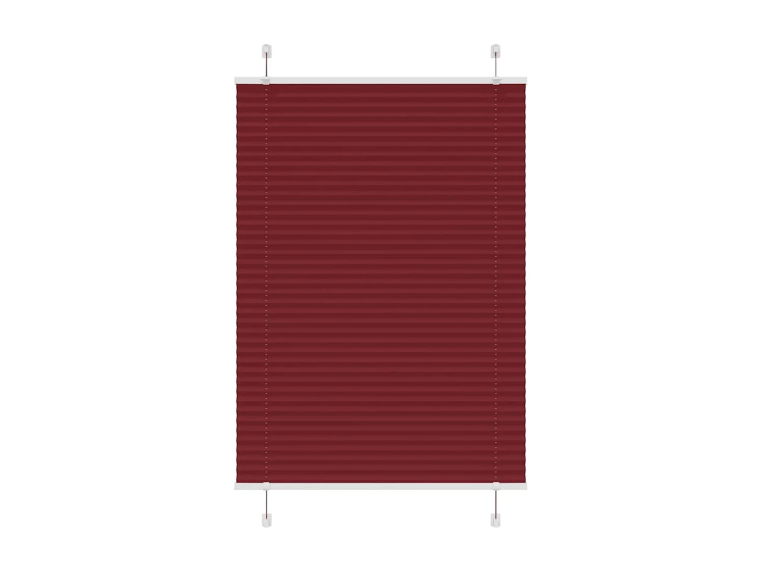 Store plissé rouge bordeaux 100x150 cm largeur du tissu 99,4 cm