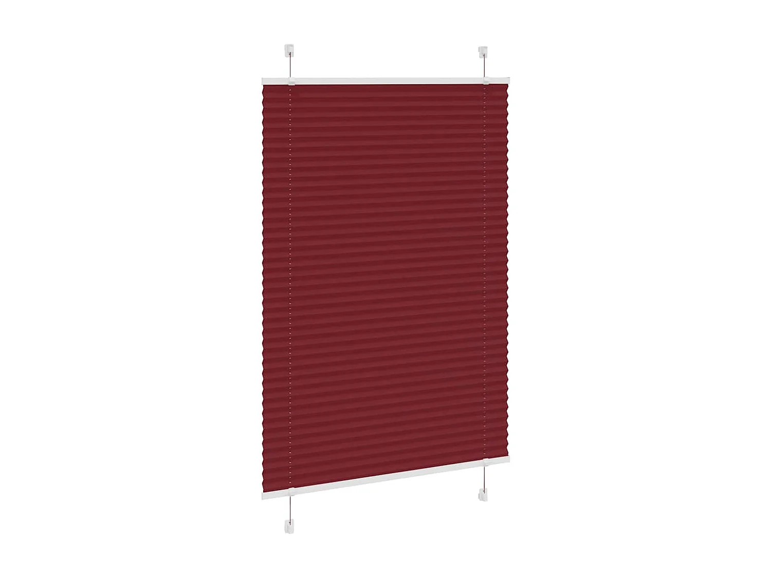 Store plissé rouge bordeaux 100x150 cm largeur du tissu 99,4 cm