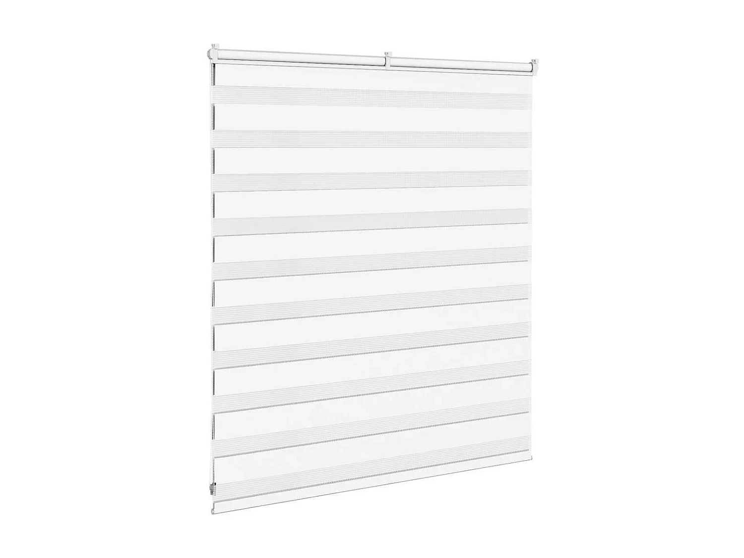 Zebra Blind 135x100 cm stofbreedte 130,9 cm polyester wit