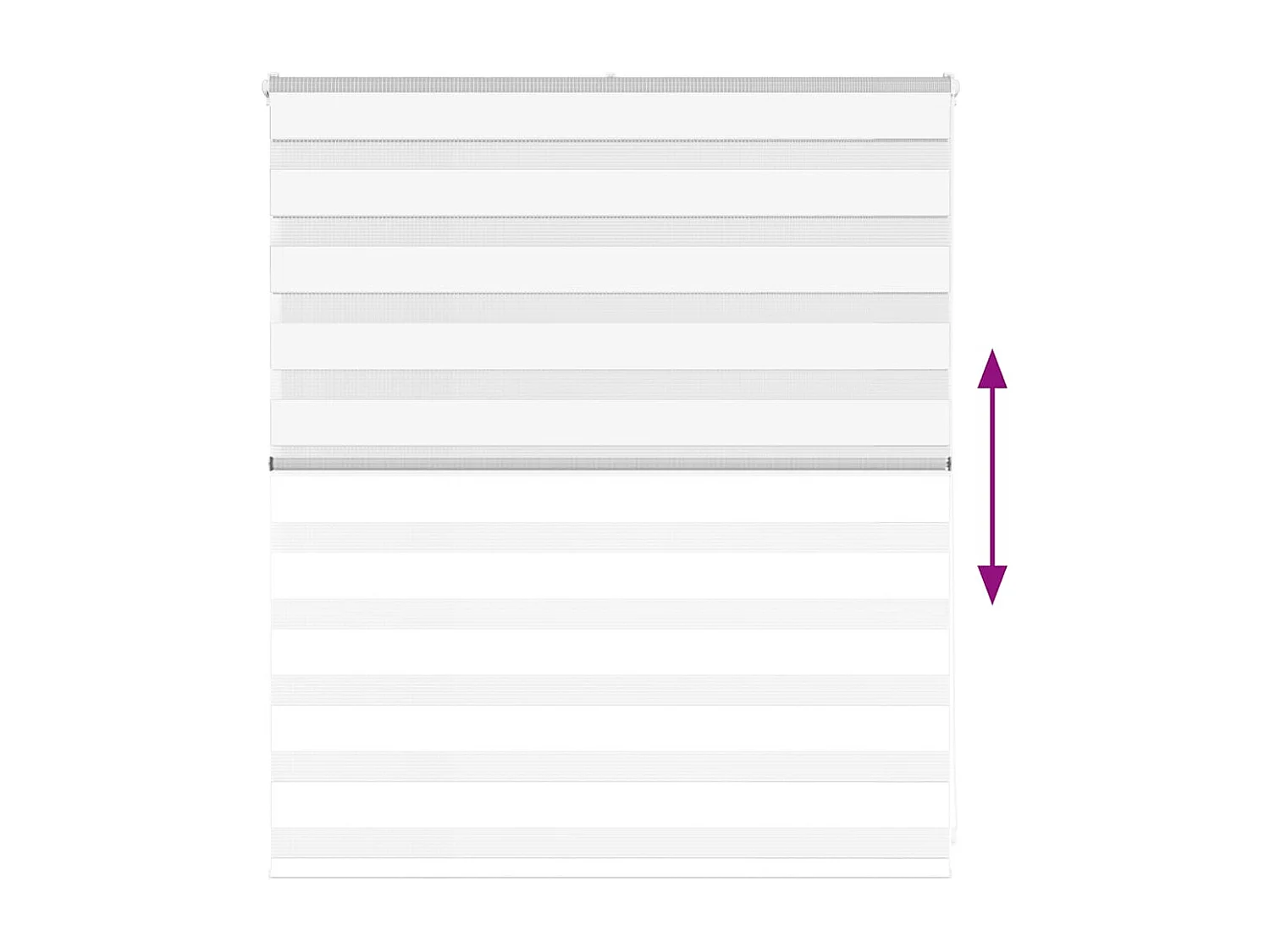 Zebra Blind 135x100 cm stofbreedte 130,9 cm polyester wit
