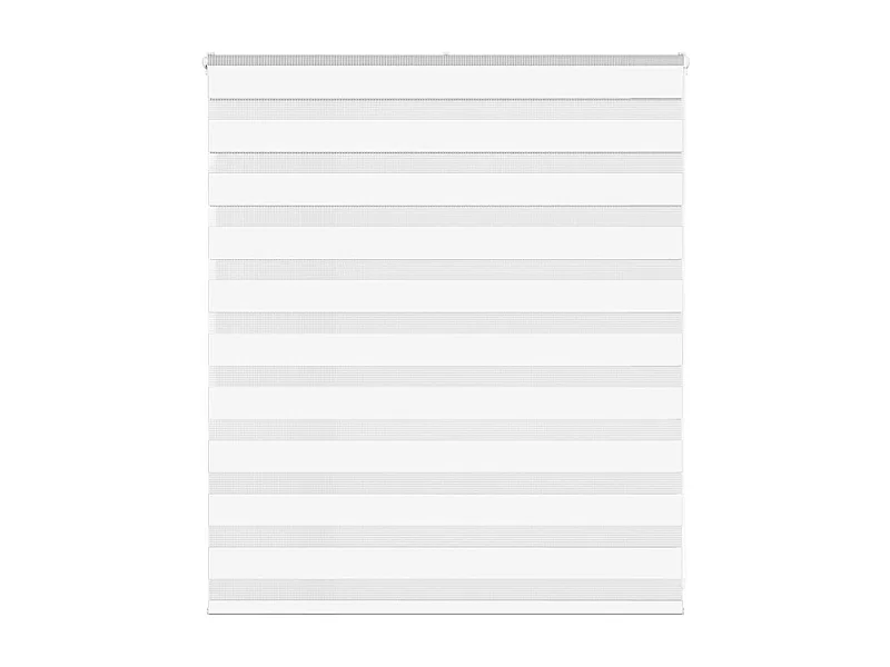 Zebra Blind 135x100 cm stofbreedte 130,9 cm polyester wit