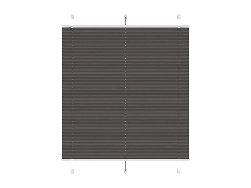 Preto Plissada Cega 120x100 cm Largura Tecido 119,4cm Poliéster