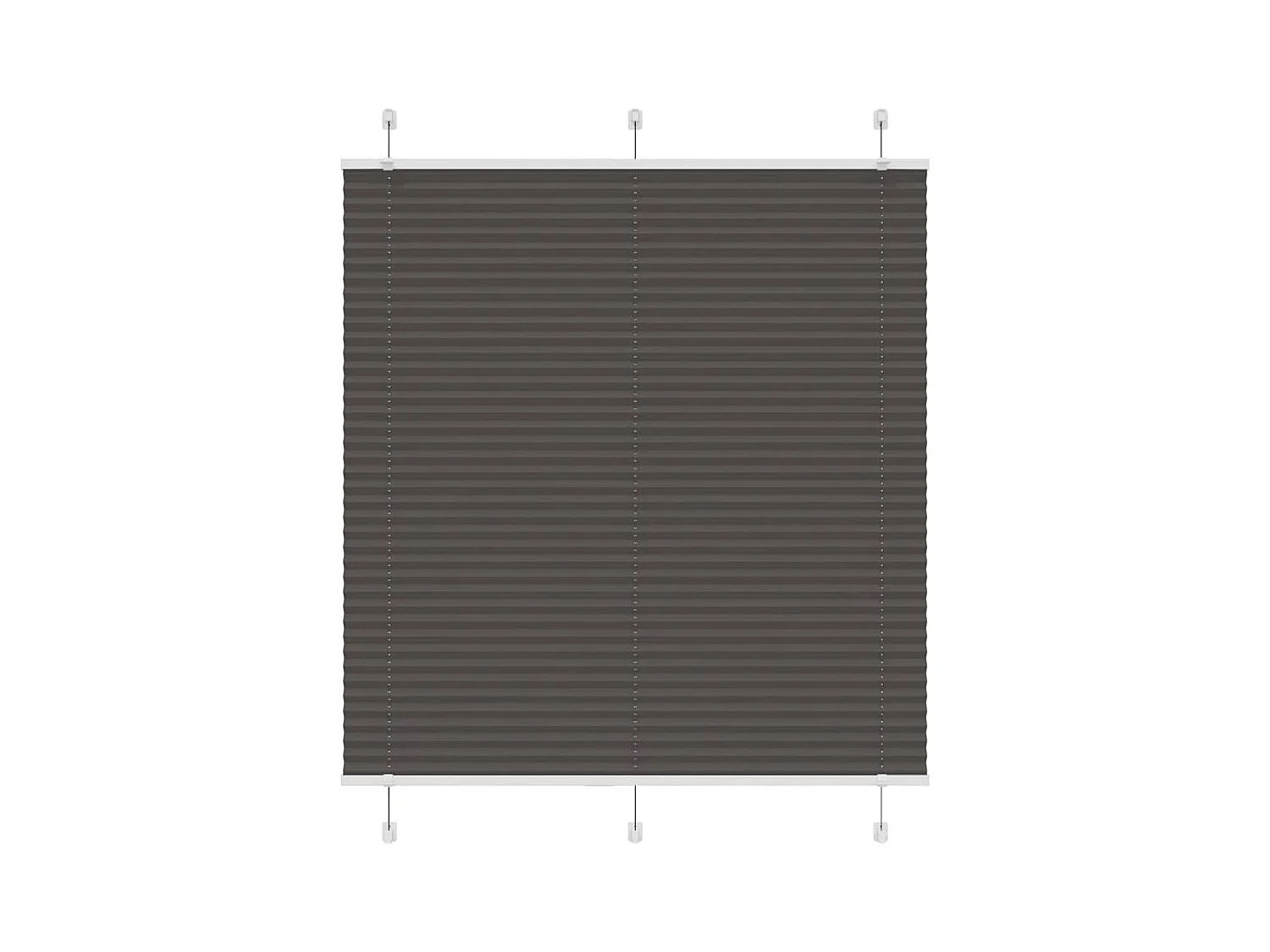 Plissé rolgordijn 120x100cm stofbreedte 119,4cm polyester zwart