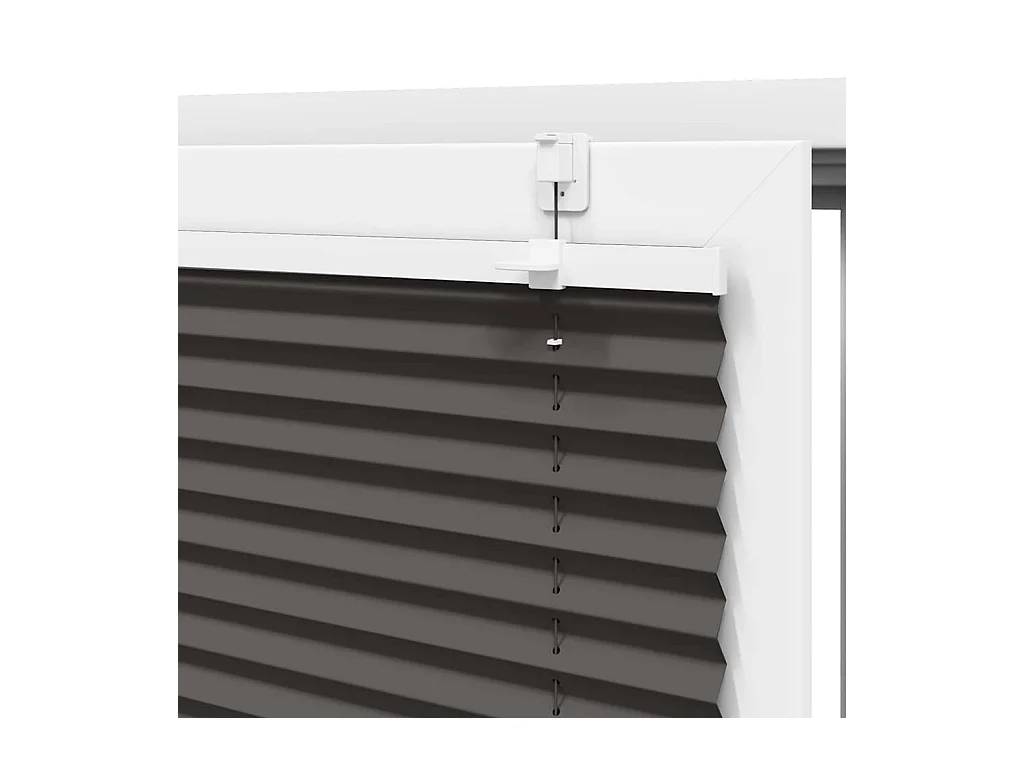 Store plissé noir 45x150 cm largeur du tissu 44,4 cm polyester